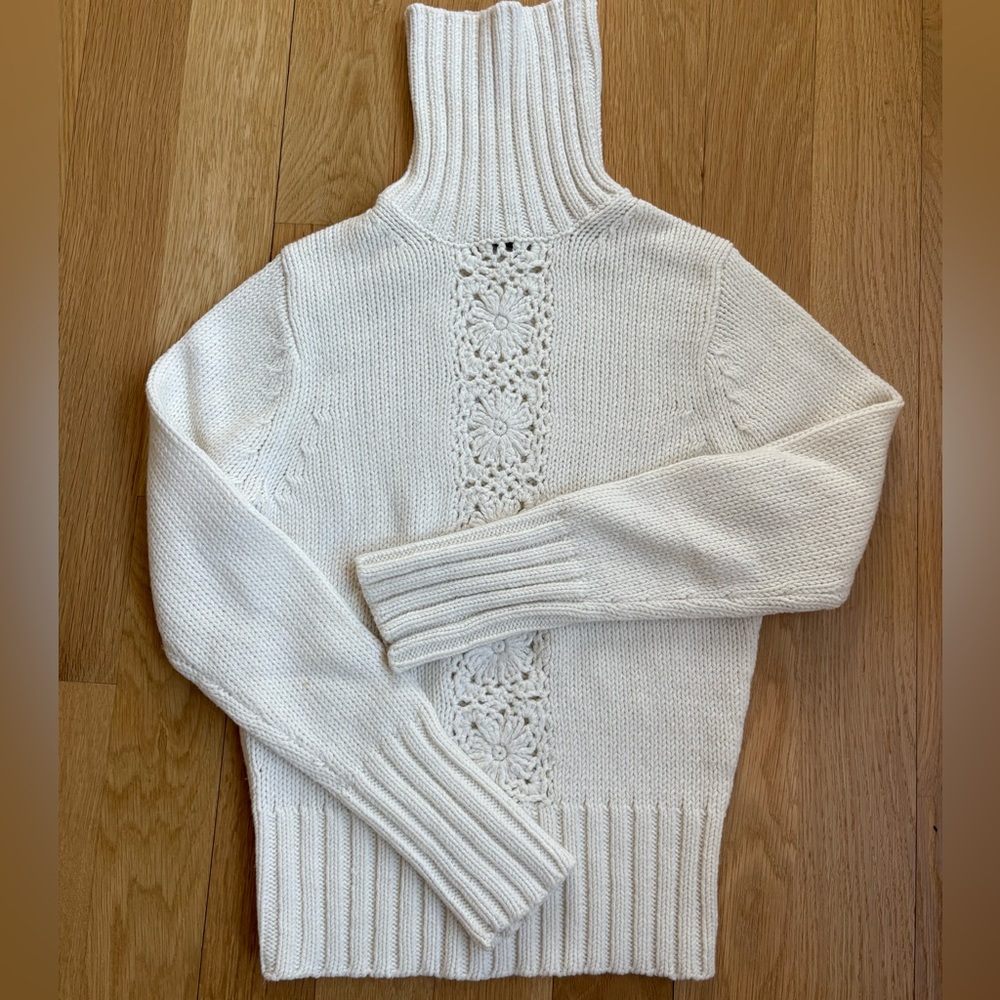 The Limited Cream Turtleneck Sweater